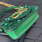 Valentino Garavani Loco Shoulder Bag Green 19x10.5x5cm - 6