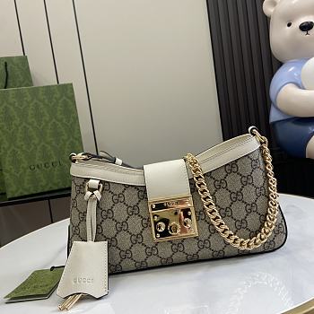 Gucci Padlock Small Shoulder Bag White 27x14x6cm