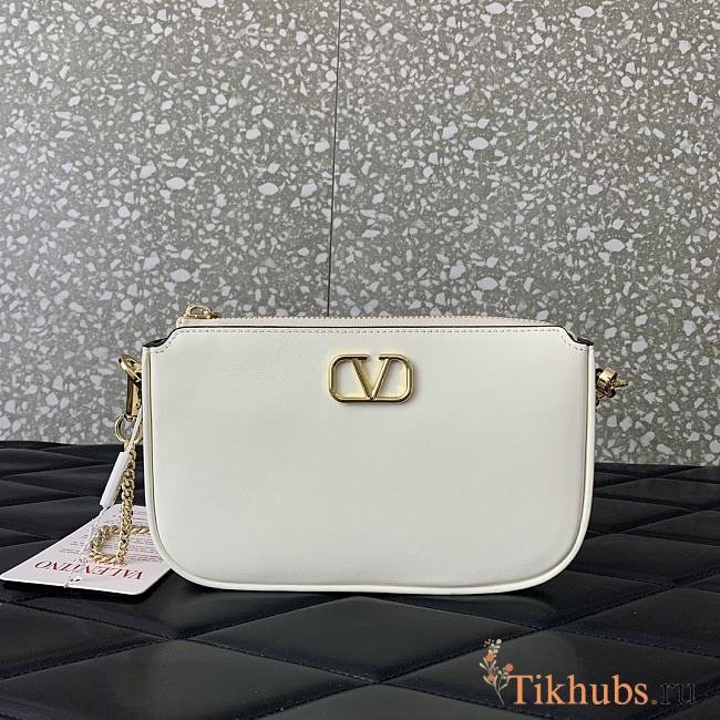 Valentino Garavani Mini VLogo White Crossbody Bag 20.5x10.5x5cm - 1