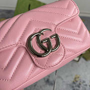 Gucci GG Marmont Matelasse Super Mini Bag Pink 16.5x10x5cm - 4