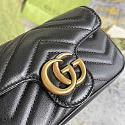 Gucci GG Marmont Matelasse Super Mini Bag Black 16.5x10x5cm - 2