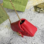 Gucci GG Marmont Matelasse Super Mini Bag Red 16.5x10x5cm - 5