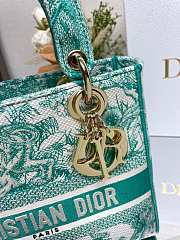 Dior Medium Dioriviera Lady D-Lite Bag Aquamarina 24 x 20 x 12 cm - 6