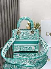 Dior Medium Dioriviera Lady D-Lite Bag Aquamarina 24 x 20 x 12 cm - 4