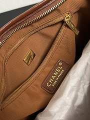 Chanel Large Hobo Bag Brown Lambskin Gold 29x32x10cm - 6