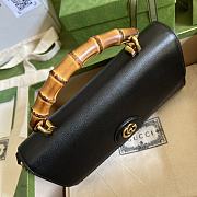 Gucci Small Diana Black Shoulder Bag Bamboo 26cm - 3