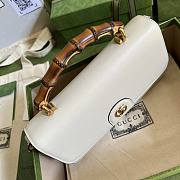 Gucci Small Diana White Shoulder Bag Bamboo 26cm - 4