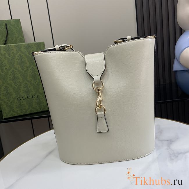 Gucci Medium Bucket Shoulder Bag White 25.5x28x16.5cm - 1