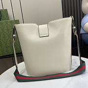 Gucci Medium Bucket Shoulder Bag White 25.5x28x16.5cm - 4