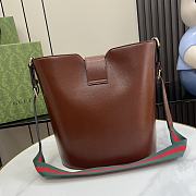 Gucci Medium Bucket Shoulder Bag Brown 25.5x28x16.5cm - 3