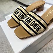 Dior Dway Heeled Slide Natural Raffia 3.5cm - 2