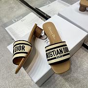 Dior Dway Heeled Slide Natural Raffia 3.5cm - 4