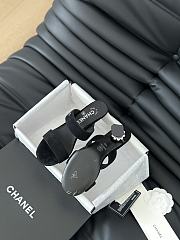 Chanel Black Suede Pearls Heel 5.5cm - 2