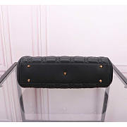 Dior Caro Cannage Frame Bag Black Leather 26x9x11.5cm - 4