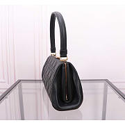 Dior Caro Cannage Frame Bag Black Leather 26x9x11.5cm - 3