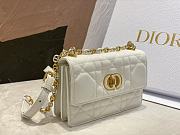 Dior Miss Caro Mini Bag White Macrocannage Lambskin 19 x 13 x 5.5 cm - 4