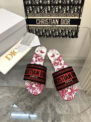 Dior Dway Slide White Red Le Cœur des Papillons Motif - 1