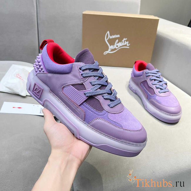 Christian Louboutin Astroloubi Lace-Up Sneakers Purple - 1