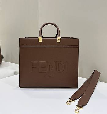 Fendi Sunshine Tote Bag Brown 35x17x31cm