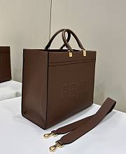 Fendi Sunshine Tote Bag Brown 35x17x31cm - 3