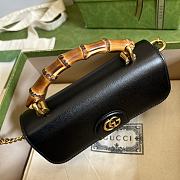 Gucci Mini Diana Black Shoulder Bag Bamboo 20cm - 4