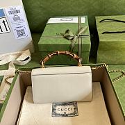 Gucci Mini Diana White Shoulder Bag Bamboo 20cm - 4