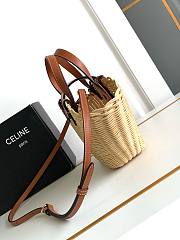 Celine Teen Couffin Wicker Natural Calfskin Tan 32x14x7cm - 6