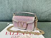 Valentino Garavani Small Locò Pink Shoulder Bag 19x10.5x5cm - 5