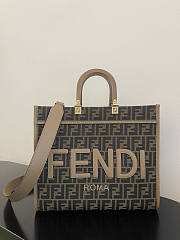 Fendi Medium Sunshine FF Jacquard Handle Bag 35x31x17cm - 1