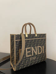 Fendi Medium Sunshine FF Jacquard Handle Bag 35x31x17cm - 4