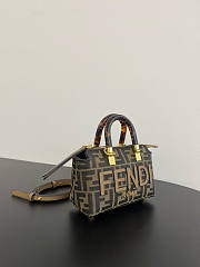 Fendi By The Way Mini Boston Bag FF Jacquard 17x18x8cm - 4