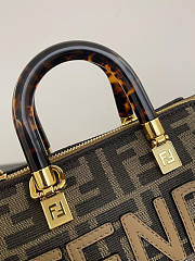 Fendi By The Way Mini Boston Bag FF Jacquard 17x18x8cm - 2