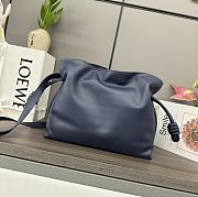 Loewe Flamenco Clutch Bag Navy Blue 30x24.5x10.5cm - 4