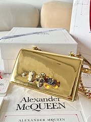 Alexander MCQueen Mini Jewelled Satchel Gold 18x12x6cm - 1