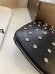 Alaia Le Coeur Black Studded Heart Bag 21x17x5cm - 3