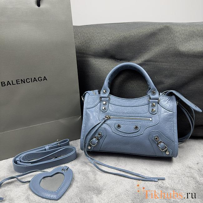 Balenciaga Blue Mini City Bag 24x17x10cm - 1