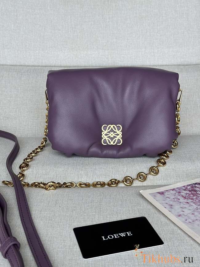 Loewe Goya Puffer Mini Bag Purple 20x14x9cm - 1