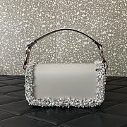 Valentino Garavani Small Locò Grey Shoulder Bag 19x10.5x5cm - 5