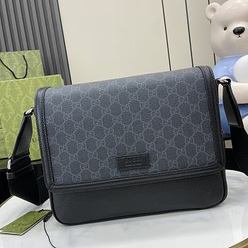 Gucci Medium GG Crossbody Bag Black 28.5x23.5x8cm