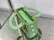 Dior Mini Lady Bag Green 17cm - 5