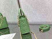 Dior Mini Lady Bag Green 17cm - 3