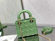 Dior Mini Lady Bag Green 17cm - 2