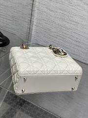 Dior Small Lady Bag White Black 20cm - 4