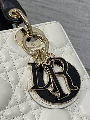 Dior Small Lady Bag White Black 20cm - 2