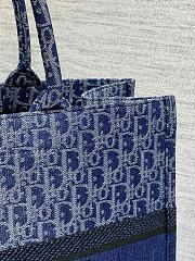 Dior Large Book Tote Blue Denim Oblique Jacquard 42x35x18.5cm - 6