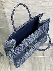 Dior Large Book Tote Blue Denim Oblique Jacquard 42x35x18.5cm - 4