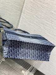 Dior Large Book Tote Blue Denim Oblique Jacquard 42x35x18.5cm - 2