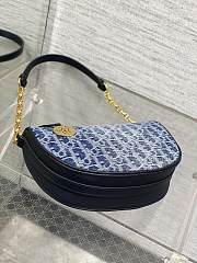 Dior Diorstar Callisto Bag Blue Denim Oblique 20 x 14 x 4 cm - 3