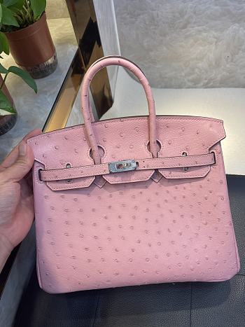 Hermes Birkin 25 Bag Pink Ostrich Gold 25cm