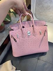 Hermes Birkin 25 Bag Pink Ostrich Gold 25cm - 2